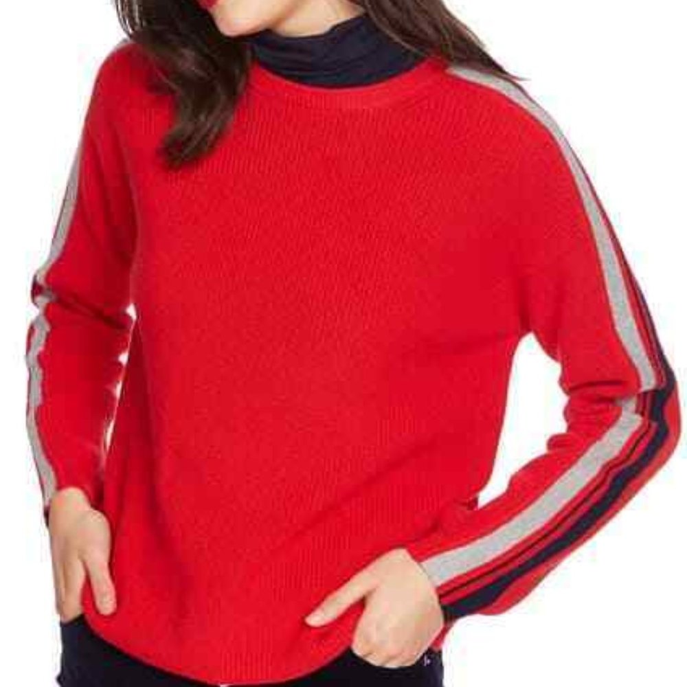 COURT & ROWE Women's Stripe Sleeve Sweater